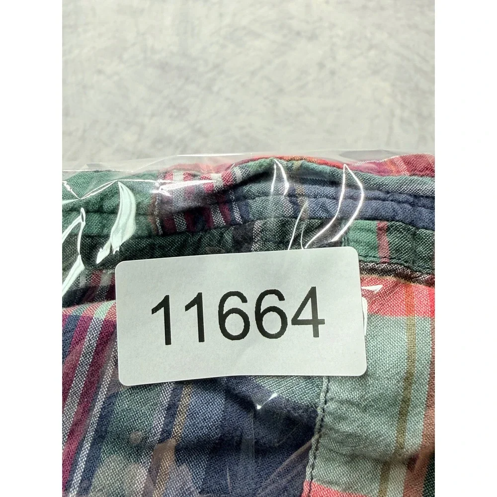 vtg 90s Polo Ralph Lauren Mens‎ sz XL Patchwork madras Plaid Button Down Shirt